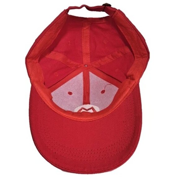 NWOT Adult Super Mario Baseball Hat Red Embroidered Logo Cap Adjustable Strap - Picture 6 of 6